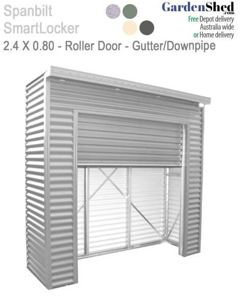 Smartlocker Sl800 2 4m X 0 8m Roller Door, Garden Shed Sliding Door Rollers