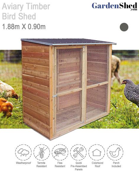 Aviary Timber Bird Chicken Coupe Shed