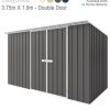EasyShed 3.75m x 1.9m Double Door – Skillion