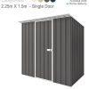 EasyShed 2.25m x 1.5m Single Door – Skillion