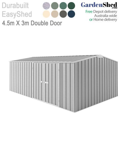 EasySheds 4.5m x 3m Double Door Workshop