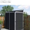 Palram Skylight Pent 1.175m(W) x 1.75m(D) Plastic Shed with Floor