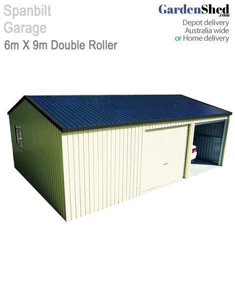 Spanbilt Double Garage with Workshop 6m x 8.69m - 2.4m Wall