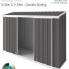 EasyShed 3m x 0.78m Double Sliding Door – Skillion